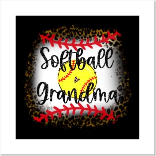 Leopard Softball Grandma   Softball Grandma Posters and Art